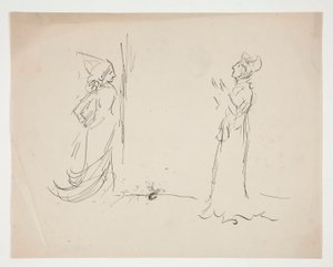 Studie dvou postav, z lásky od Edwin Austin Abbey