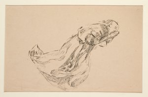 Studie anděla (pro barevné sklo? pro strop?) od Edwin Austin Abbey