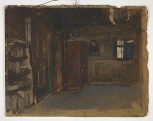 Studie interiéru od Edwin Austin Abbey