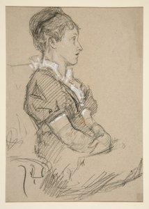 Studie sedících žen (paní Abbeyová?) od Edwin Austin Abbey