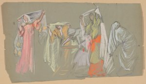 Studium zajatých ctností, pro od Edwin Austin Abbey