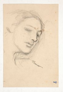 Studie tří hlav ženy od Edwin Austin Abbey