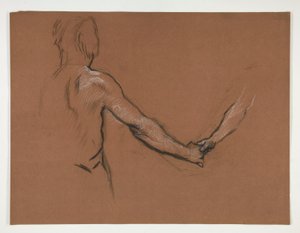 Studie dvou postav potřesení rukou v od Edwin Austin Abbey