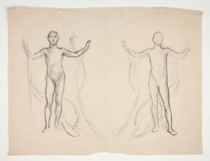 Studie dvou plamenometů od Edwin Austin Abbey