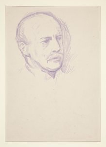 Studie, portrét hlavy muže, portrét Korunovace Edwarda VII od Edwin Austin Abbey