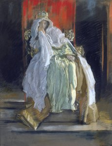 Královna v Hamletovi od Edwin Austin Abbey