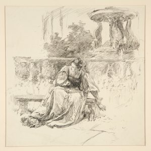 Roztrhaný dopis, z dějství I, scéna ii, Dva gentlemani z Verony od Edwin Austin Abbey