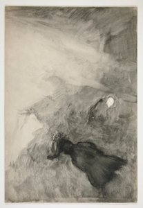 Žena čte, postava se dívá - (neidentifikovaný obrázek) od Edwin Austin Abbey