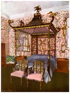 Čínská ložnice Chippendale, Badminton House, Gloucestershire, 1911-1912.