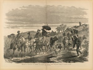 Invaze do Marylandu v roce 1864 - odvádění dobytka a kořisti farmářům Earlyho kavalerií, z knihy "Voják v naší občanské válce". od Edwin Forbes