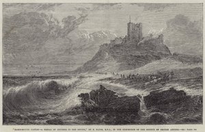 Hrad Bamburgh, signál tísně na obzoru