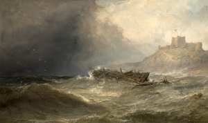 Brig Drifting Ashore u Bamborough, Northumberland, 1875