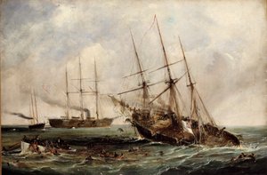 Zničení konfederačního parníku Alabama americkým Ironcladem Kearsargem, 19. června 1864