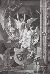 Vánoční zvony (barevná litografie) od Edwin Howland Blashfield