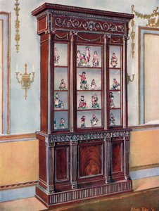 Vyřezávané mahagonové skříňky na porcelán - Adamův vliv od Edwin John Foley