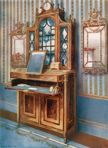 Satinwood a mahagon intarzovaný šatní skříň od Edwin John Foley