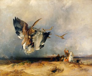 Hawking za starých časů, kolem roku 1831 (olej na plátně) od Edwin Landseer