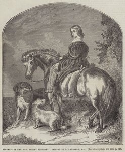 Portrét ctihodné Ashley Ponsonby od Edwin Landseer