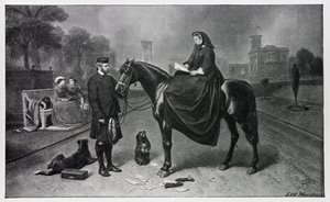 Královna Viktorie v Osborne, po obraze z roku 1865 od Edwin Landseer