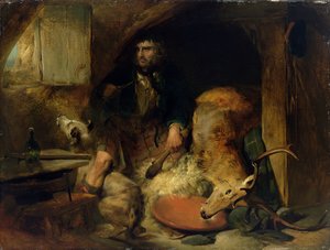 The Savage, cca 1838 (olej na plátně položeném na panelu) od Edwin Landseer