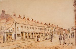 The Shambles, z Kostelní ulice, asi 1891-1917 (akvarel na papíře) od Edwin Robert Beattie