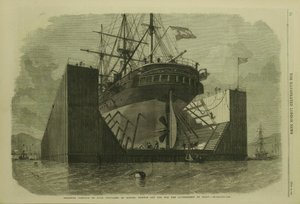 Plovoucí ponton nebo dok připravený firmou Messrs Rennie and Son pro španělskou vládu od Edwin Weedon