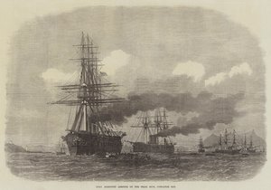 HMS Agincourt na mělčinu na Pearl Rock, Gibraltar Bay