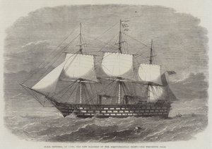 HMS Victoria, 102 Guns, nová vlajková loď Středomořské flotily od Edwin Weedon