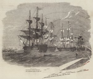 HM divizní lodě flotily dělových člunů v Moorings u Ryde od Edwin Weedon