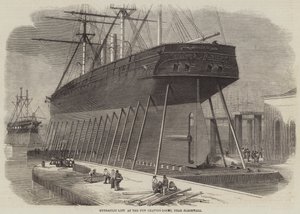 Hydraulický výtah v New Graving-Docks, poblíž Blackwallu