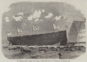 Naše železná flotila, start Royal Alfred Screw-Frigate v Portsmouthu, v sobotu minulou od Edwin Weedon