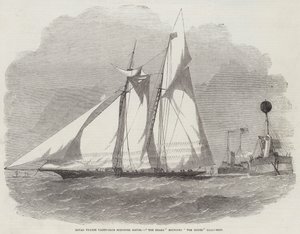 Royal Thames Yacht-Club Schooner Match, The Shark rounding The Mouse Light-Ship