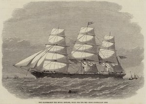 Clipper-Ship the Royal Edward, postavený pro Červený kříž Australian Line
