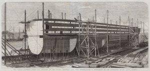 Budova Great Eastern Steam-Ship na Stocks, Millwall, zátěž 22 500 tun