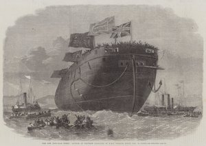 Nová železná flotila, start v Chatham Dockyard of HMS Frigate Royal Oak, 50 děl od Edwin Weedon