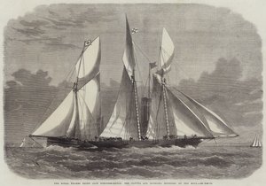 Královský Temže Yacht Club Schooner-Match, Xantha a Gloriana zaokrouhlování na Nore