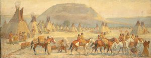 Blackfoot Camp Scéna, konec 19.-začátek 20. století.