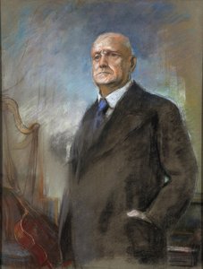Jean (Johan) Sibelius (1865-1957) - Eero Jaernefelt (1863-1937). Pastel na kartonu Rozměr : 87x51 cm Soukromá sbírka