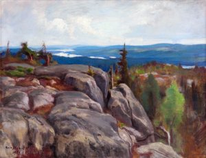 Krajina (Maisema z Koli) - Paysage de Koli - par Eero (Erik) Jarnefelt (Jaernefelt) (1863-1937)