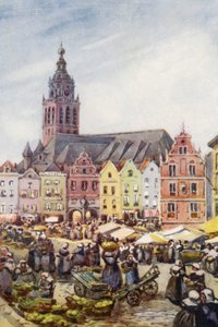 Rýn: Nymegen (barevná litografie) od Effie Jardine