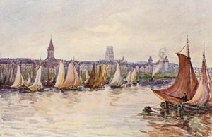 Rýn: Rotterdam (barevná litografie) od Effie Jardine