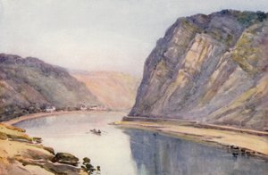 Rýn: Lorelei (barevná litografie)