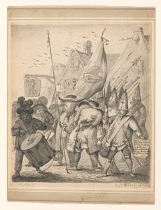 Dieren satira od Egbert van Heemskerck (II) (signed by artist)