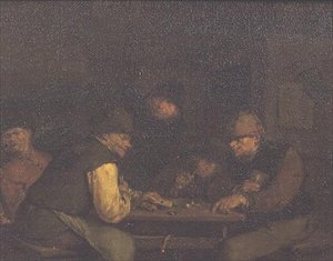 Hráči karet, cca 1655-60 (olej na plátně) od Egbert van the Elder Heemskerck