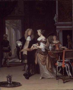 Postavy v interiéru, 1678