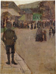 Před Leopolditagem v Klosterneuburgu, 1907 od Egon Schiele