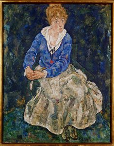 Portrét sedící Edith Schieleové, umělcovy manželky od Egon Schiele