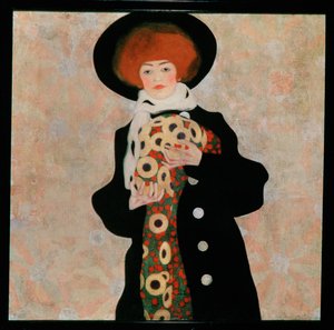 Bildnis einer Frau mit schwarzem Hut [Portrét ženy s... od Egon Schiele