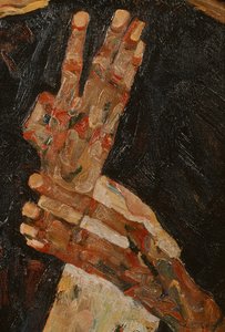 Básník (olej na plátně) od Egon Schiele