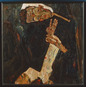 Básník (olej na plátně) od Egon Schiele